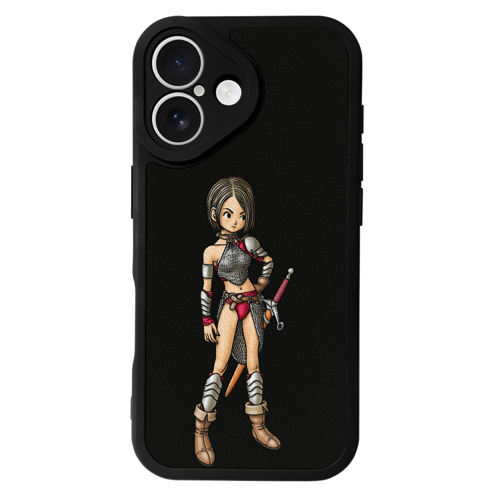 （画像用） ドラゴンクエスト Doragon Kuesuto Dragon Quest 【iPhone 16シリーズ対応】シリコンスマホケース（レザー調） 材質：シリコン